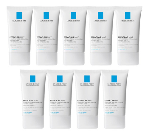 Combo X9 La Roche Posay Effaclar Mat Hidratante 40 Ml