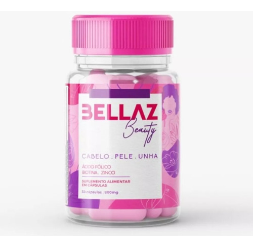 Acido Hialuronico Bellaz Beauty Cabelo Pele E Unhas 30 Cáps