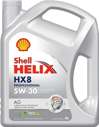 Aceite Sintetico Shell Helix Hx8 Professional Ag 5w30 - 4 L
