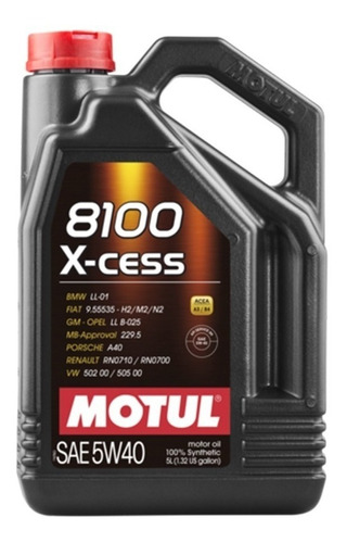 Aceite Motor Auto Motul 8100 5w40 Xcess 100% Sintétic 5l