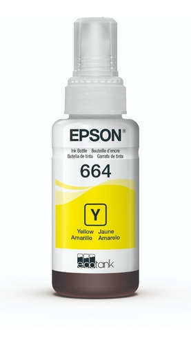 Botella Tinta Epson T664 Original Amarillo 70 Ml T664420