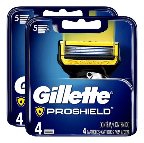 Carga Refil Gillette Fusion Proshield 5 - 8 Cartuchos