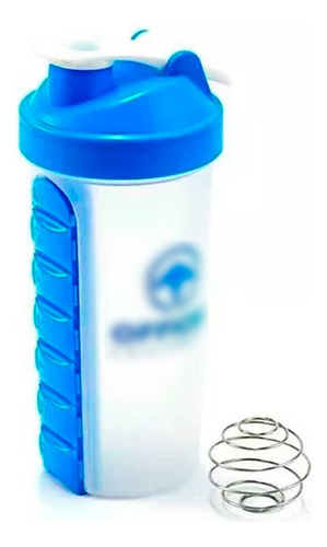 Termo Botella Shaker Vaso Dispensador Pastilla + Mezclador