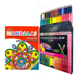 Libro Mandalas Anti Estres + Caja 48 Colores Prismacolor