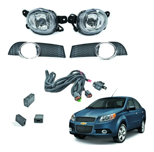 Kit De Faros De Niebla Aveo 2012 2015 2014 2016 2017 +cable