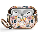 Estuche AirPods Pro Con Cerradura Y Llavero Floral