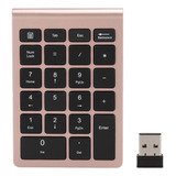 Teclado Numérico Inalámbrico C/receptor (color Dorado Rosa)