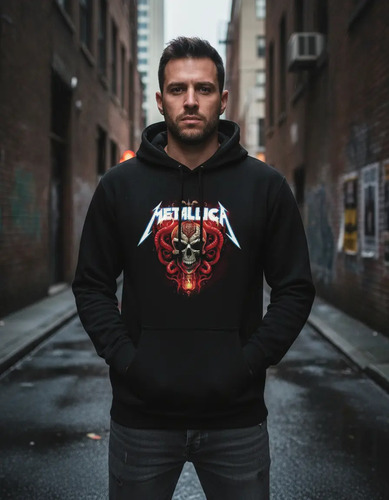 Sudadera Con Gorro Banda Metallica Song Metal To40