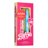 Delineadores De Ojos Barbie Kit Rosa Y Azul - Nyx Cosmetics Color Dúo Azul Y Rosa Eléctrico Efecto Mate