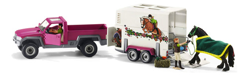 Juego De Camioneta Con Remolque De Caballo Schleich Am&eacut