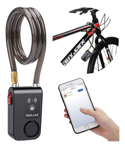 Alarma De Bloqueo De Bicicleta Con Bluetooth, 110 Db, Sistem