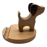 Soporte Para Teléfono Móvil Dog Creative, Base De Madera Mac