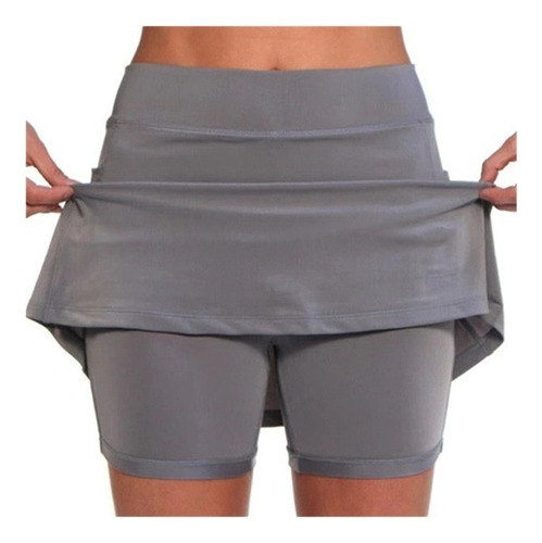 2 Es 1 Pantalones Cortos Falda De Tenis Deportiva De Yoga