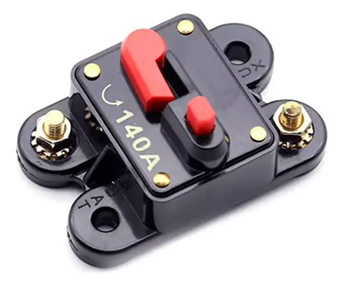 Chave Disjuntor 140amp Svart 12v Proteção Som Automotivo