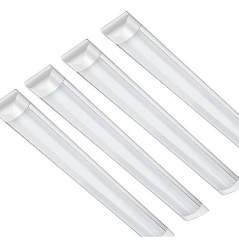 4 Lâmpadas Luminária Retangular Led Sobrepor 18w 60cm Casa Cor Branco 110v/220v