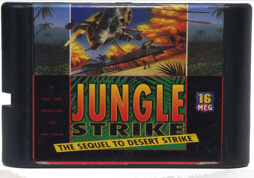 Cartucho Jungle Strike | 16 Bits Retro -museum-