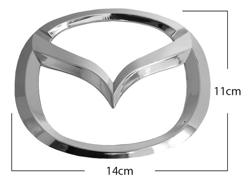 Emblema Logo Mazda Bt50 Para Parrilla Cromo ( Tecnologia 3m) Foto 2