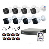 Kit 8 Camaras Bala 5mpx Dahua 4 Audio Wizsense Dvr 16ch 2tb 