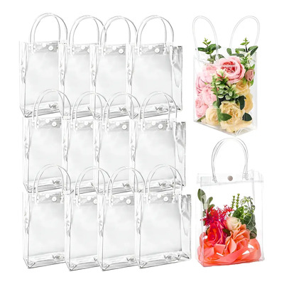 40 Bolsas Transparentes PVC Con Asas MOONPAI Ecológicas 23x17x7cm | MercadoLibre