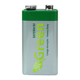 Bateria 9v 6f22 Manganes Heavy Duty Green Granel