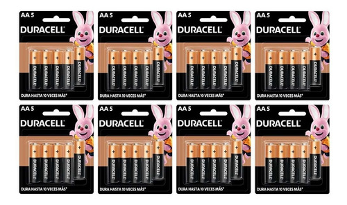 Kit Pila Aa Duracell Alcalina, Pack Con 40 Unidades Aa