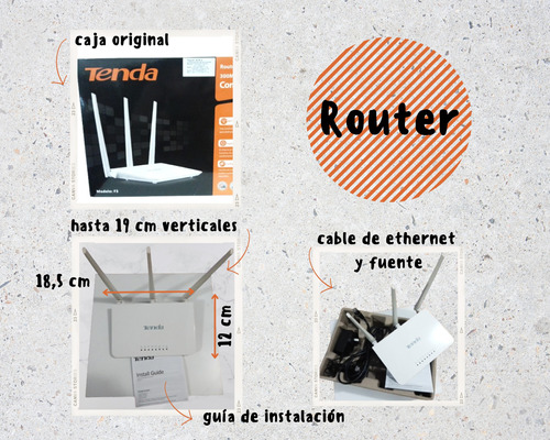 Router Repetidor Tenda F3 N300 Blanco 3 Antenas 300mbps