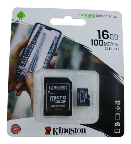 Cartão De Memória 16gb Original Kingston Para Celular 