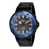Reloj Invicta 24466 Acero Negro Hombre Automático Color Del Bisel Azul