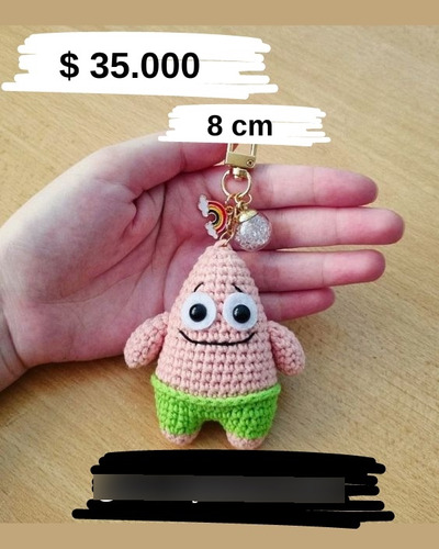 Amigurumi En Crochet - Patricio Bob Esponja 8 Cm 