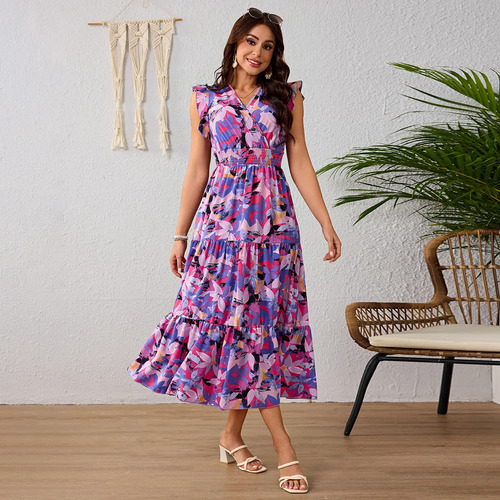 Vestido Ajustado Largo Elegante Con Estampado Floral | MercadoLibre