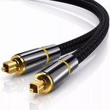 2 M/ 6.6 Ft Cable Óptico Toslink Audio Fibra Stereo Digital