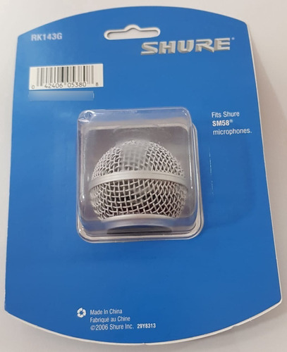 Globo Metálico Para Microfone Shure Sm58 Rk143g Original