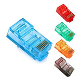 Plug Conector Rj45 De Colores Cat 5  Paquete -100 Piezas-