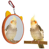 Espejo Grande Mascotas Colgante Jaula De Pájaros, Jugu...