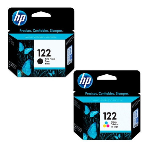 Combo Cartuchos Originales Hp 122 Negro + Color 3050 2050