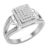 Anillo De Compromiso Con Diamante 0.20 Ct, Oro De 10k-14k/