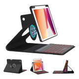 Funda Con Teclado Para iPad 10.2 9/8/7 Generacion Negra