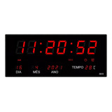 Reloj De Pared Digital Gadnic Led Fecha Y Temperatura 