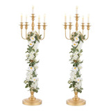 Candelabro De Boda Dorado Alto  Candelabro Antiguo De 50 Pu