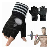 Guantes Para Pesas De Gym Antiderrape Espesar Con Muñequera