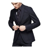 Blazer Dos Botones Slim Fit Azul David Beckham Para H M