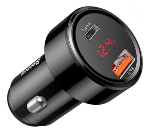 Carregador Veicular Turbo Baseus 45w Usb-a 5a Tipo C 3a