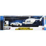 Helicoptero De Emergencia Teamsterz Policia Wabro Color Blanco Amarillo Rojo