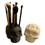 Organizador Maquillaje Porta Pinceles Soporte Calavera Makeu