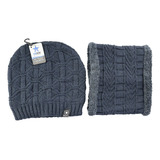 Conjunto Touca De Frio Cachecol Gola Unissex Felpuda Gorro