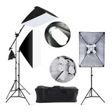 Kit 3 Luz Continua Softbox 50x70 Luz Cenital Para 5 Lamparas