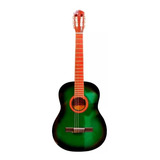 Guitarra Criolla Clasica Con Funda Color Verde