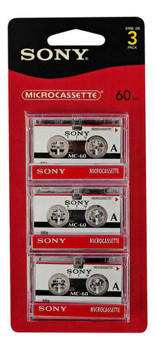 3 Pack De Micro Cassettes Sony Mc 60 Minutos