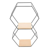 Estante Hexagonal De Pared Estilo Nórdico Para Almacenamient