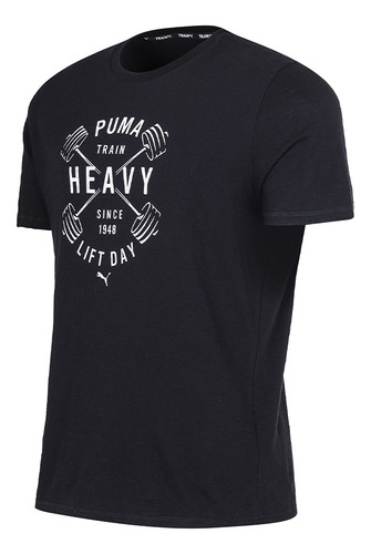 Remera Puma Entrenamiento Graphic Negra Solo Deportes